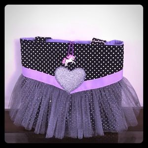 Girls Tutu Bag/heart/purple bag